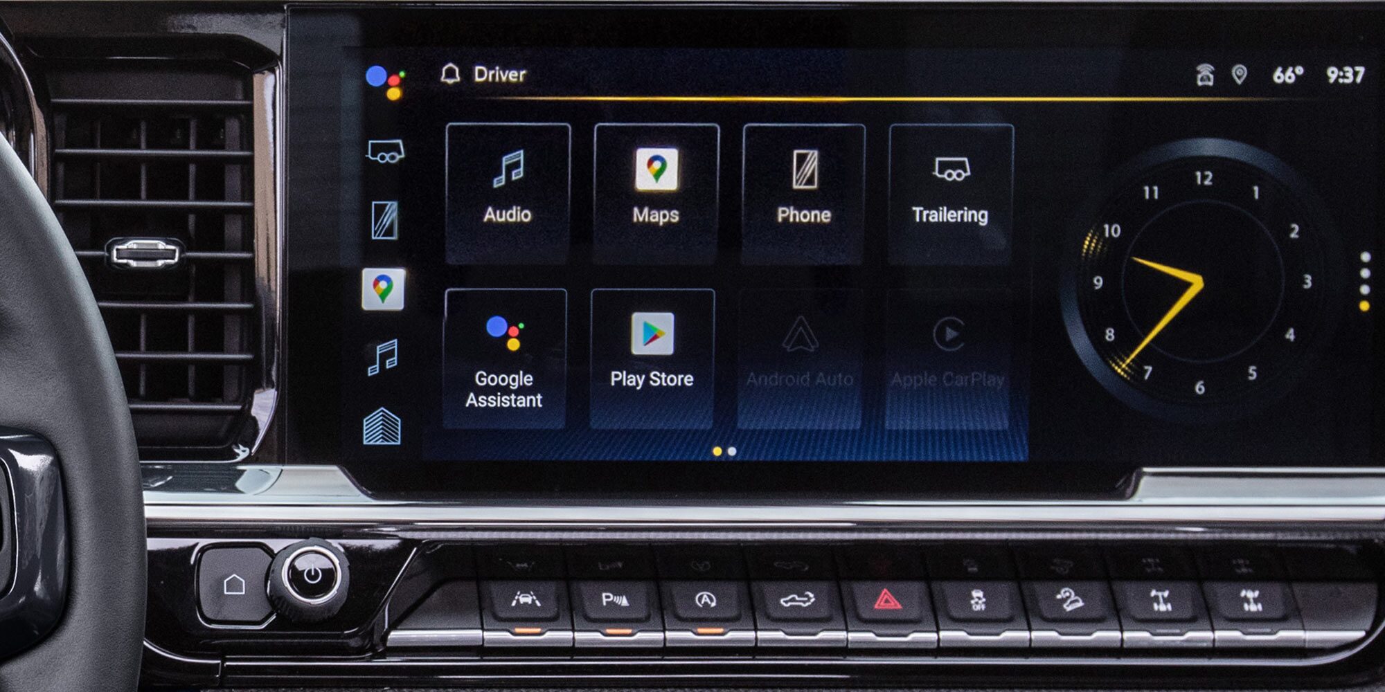 Pick up Chevrolet Silverado vista detalle controles y pantalla